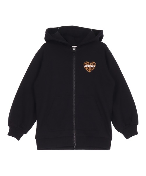 ANAP kids（アナップキッズ）の「KOGYARU×ANAP 2パターン柄 ビックパーカー【親子お揃い】【ジュニアお揃い】（パーカー・キッズ・ブラック/ピンク・110/120/130）」の9枚目の写真