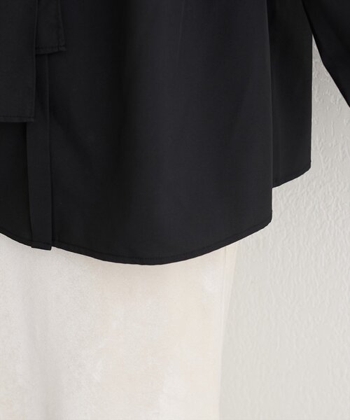 natural couture(ナチュラルクチュール)の「ボウタイリボンブラウス(シャツ/ブラウス・レディース・ブラック/サックスブルー/オフホワイト/ピンク・FREE)」の8枚目の写真