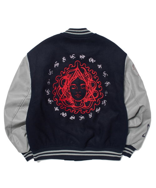 WKNDRS(ウィーキャンドース)の「ILLUMINATI STADIUM JK (NAVY)(スタジャン・レディース・その他・MEDIUM/LARGE/X-LARGE)」の2枚目の写真