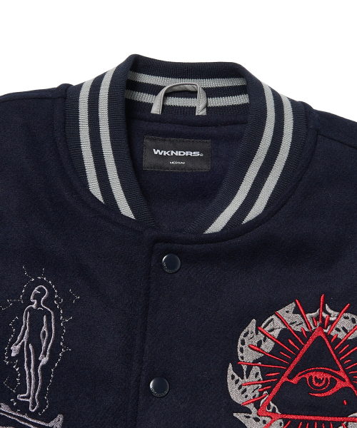 WKNDRS(ウィーキャンドース)の「ILLUMINATI STADIUM JK (NAVY)(スタジャン・レディース・その他・MEDIUM/LARGE/X-LARGE)」の3枚目の写真