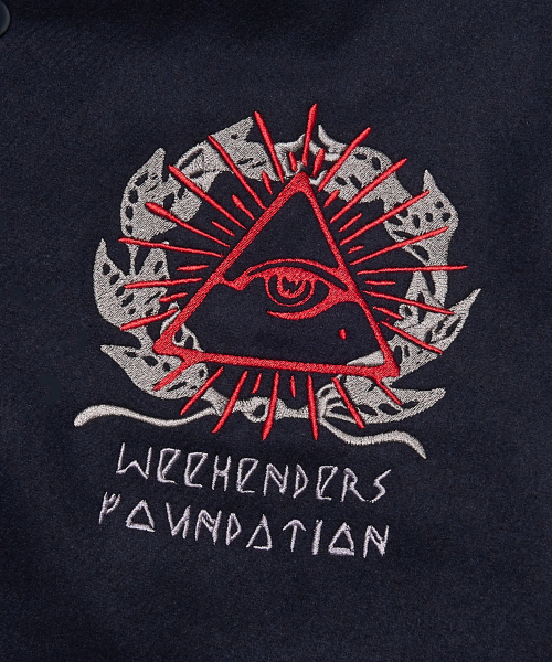 WKNDRS(ウィーキャンドース)の「ILLUMINATI STADIUM JK (NAVY)(スタジャン・レディース・その他・MEDIUM/LARGE/X-LARGE)」の6枚目の写真
