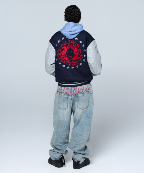 WKNDRS(ウィーキャンドース)の「ILLUMINATI STADIUM JK (NAVY)(スタジャン・レディース・その他・MEDIUM/LARGE/X-LARGE)」の8枚目の写真