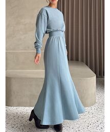 【ZOZO限定】裏起毛スウェットマーメイドワンピース