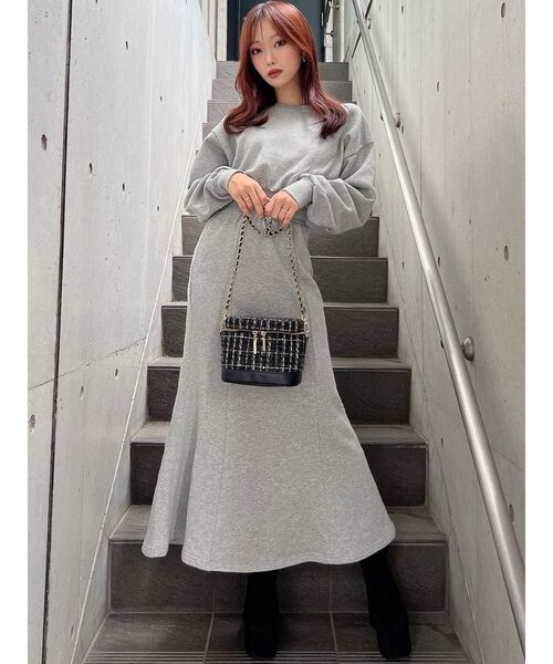 セール】【ZOZO限定】裏起毛スウェットマーメイドワンピース