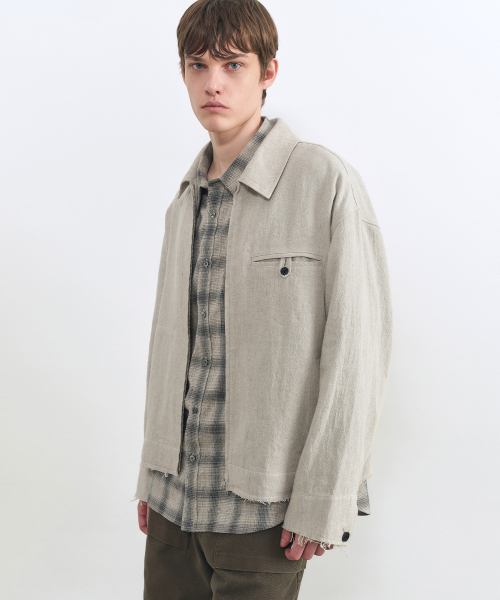 INSILENCE(インサイロンス)の「ヘンプジップアップジャケット ECRU(ブルゾン・レディース・その他・SMALL/MEDIUM/LARGE)」の5枚目の写真