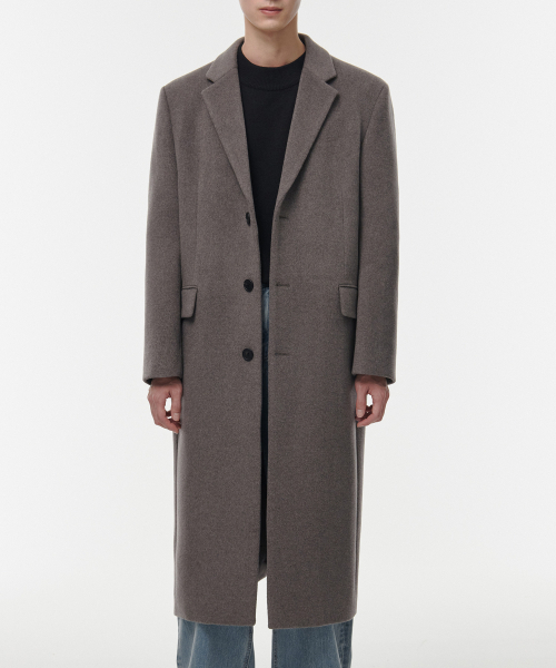 MUSINSA STANDARD（ムシンサスタンダード）の「カシミアブレンドパパショルダーシングルロングコート[Toff]（チェスターコート・メンズ・その他・LARGE/X-LARGE/XX-LARGE/MEDIUM）」の3枚目の写真