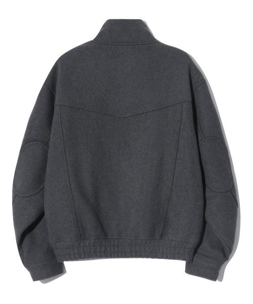 TRILLION(トリリオン)の「ウールエルボーパッチ2WAYヘリントンジャケット(チャコール)(ブルゾン・レディース・その他・MEDIUM/LARGE/X-LARGE)」の8枚目の写真