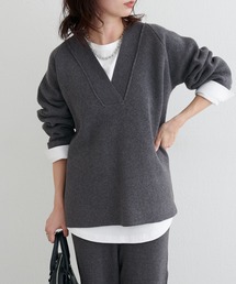 LARUTA（ラルータ）の「【LARUTA】ウール混ジャガード袖切替プルオーバー（ニット/セーター）」