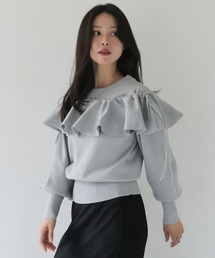 HER CLOSET | 【HER CLOSET】フリルカラー付きマルチウェイニット MULTIWAY KNIT WITH FRILL COLLAR(Tシャツ/カットソー)