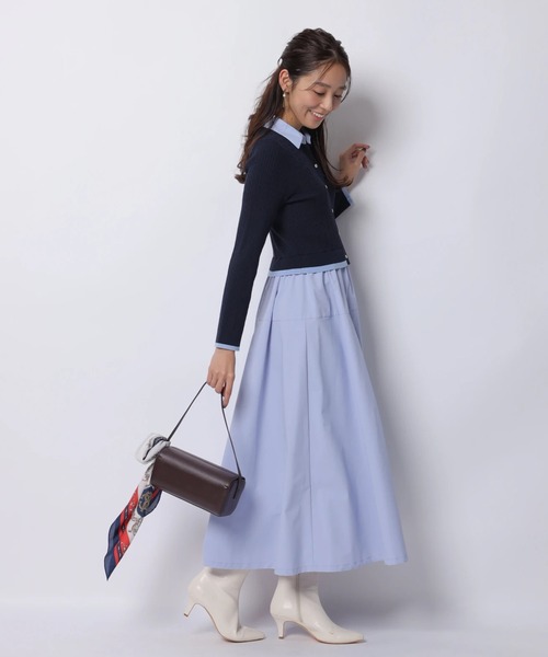 JUSGLITTY(ジャスグリッティー)の「スキッパーケーブルドッキングワンピース(ワンピース・レディース・ネイビー・1/2)」の3枚目の写真