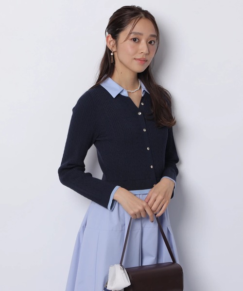 JUSGLITTY(ジャスグリッティー)の「スキッパーケーブルドッキングワンピース(ワンピース・レディース・ネイビー・1/2)」の6枚目の写真