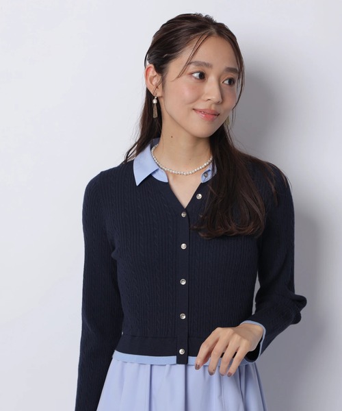 JUSGLITTY(ジャスグリッティー)の「スキッパーケーブルドッキングワンピース(ワンピース・レディース・ネイビー・1/2)」の7枚目の写真