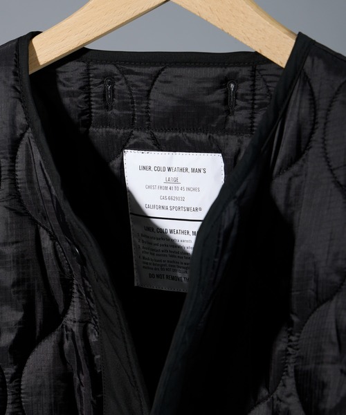 ARTCHIVES MALIBU（アートカイブス マリブ）の「【 California Sportswear / カリフォルニアスポーツウェア 】キルティングライナージャケット（ミリタリージャケット・メンズ・ブラック/カーキ・M/L/XL）」の4枚目の写真