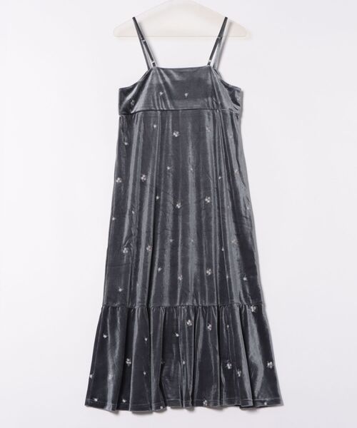 flower（フラワー）の「ベロアエンブロイダリーワンピース（ワンピース・レディース・グレー/ブラック・FREE）」の3枚目の写真