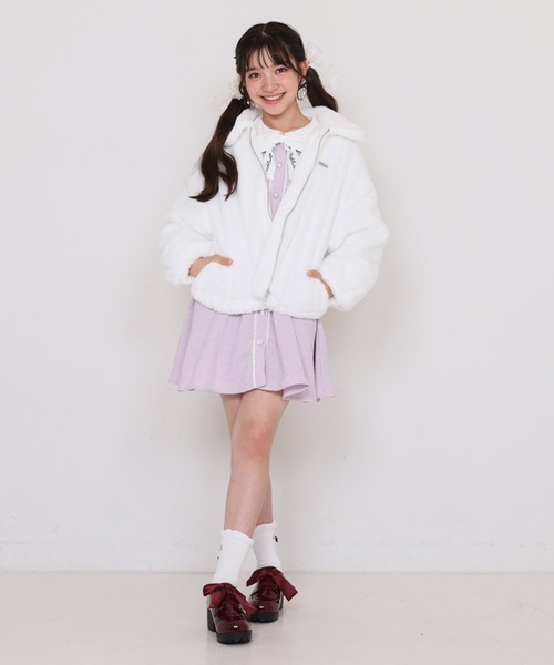 PINKHUNT（ピンクハント）の「PINKHUNT フェイクファーアウター 0799K（ダウンジャケット/コート・キッズ・オフホワイト/ブラック/ベージュ・120cm/130cm/140cm/150cm/160cm）」の9枚目の写真