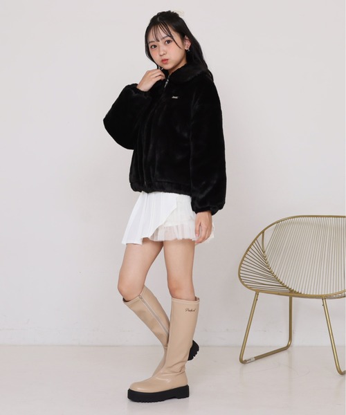 PINKHUNT（ピンクハント）の「PINKHUNT フェイクファーアウター 0799K（ダウンジャケット/コート・キッズ・オフホワイト/ブラック/ベージュ・120cm/130cm/140cm/150cm/160cm）」の11枚目の写真