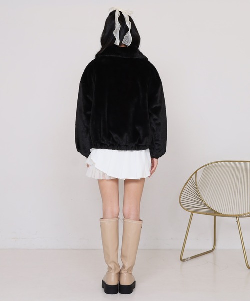 PINKHUNT（ピンクハント）の「PINKHUNT フェイクファーアウター 0799K（ダウンジャケット/コート・キッズ・オフホワイト/ブラック/ベージュ・120cm/130cm/140cm/150cm/160cm）」の12枚目の写真