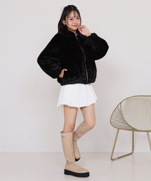 PINKHUNT（ピンクハント）の「PINKHUNT フェイクファーアウター 0799K（ダウンジャケット/コート・キッズ・オフホワイト/ブラック/ベージュ・120cm/130cm/140cm/150cm/160cm）」の13枚目の写真