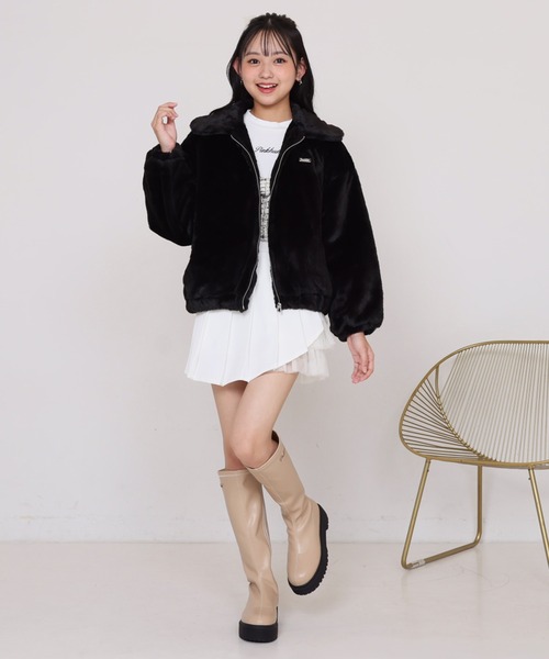 PINKHUNT（ピンクハント）の「PINKHUNT フェイクファーアウター 0799K（ダウンジャケット/コート・キッズ・オフホワイト/ブラック/ベージュ・120cm/130cm/140cm/150cm/160cm）」の15枚目の写真