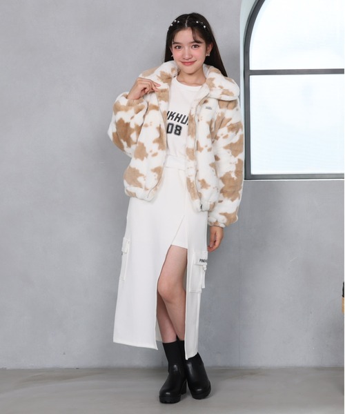 PINKHUNT（ピンクハント）の「PINKHUNT フェイクファーアウター 0799K（ダウンジャケット/コート・キッズ・オフホワイト/ブラック/ベージュ・120cm/130cm/140cm/150cm/160cm）」の21枚目の写真