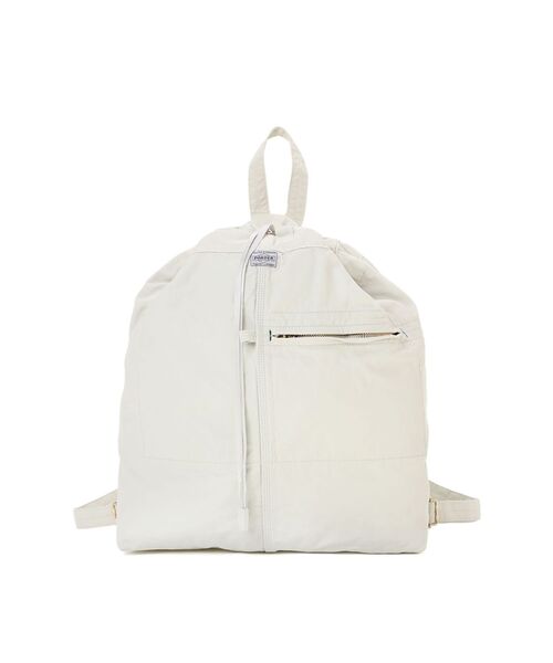 PORTER（ポーター）の「マイル ナップサック（バックパック/リュック・メンズ・オフホワイト/ブラック・FREE）」の2枚目の写真