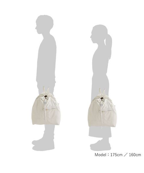 PORTER（ポーター）の「マイル ナップサック（バックパック/リュック・メンズ・オフホワイト/ブラック・FREE）」の22枚目の写真