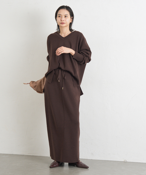 JOURNAL STANDARD(ジャーナルスタンダード)の「《WEB限定追加3》ウォッシャブルTEXBRID Vプルオーバー(ニット/セーター・レディース・チャコールグレー/ブラック/ブラウン・FREE)」の10枚目の写真