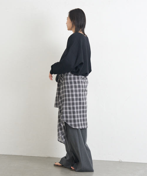 JOURNAL STANDARD(ジャーナルスタンダード)の「《WEB限定追加3》ウォッシャブルTEXBRID Vプルオーバー(ニット/セーター・レディース・チャコールグレー/ブラック/ブラウン・FREE)」の18枚目の写真
