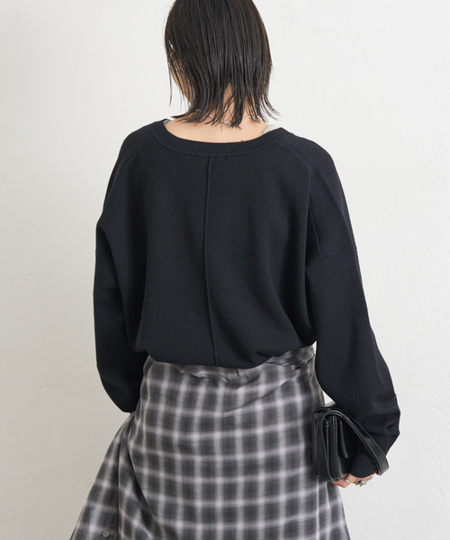 JOURNAL STANDARD(ジャーナルスタンダード)の「《WEB限定追加3》ウォッシャブルTEXBRID Vプルオーバー(ニット/セーター・レディース・チャコールグレー/ブラック/ブラウン・FREE)」の22枚目の写真