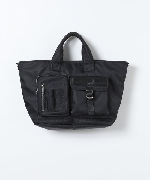 JEANASIS（ジーナシス）の「ナイロンポケットトート/637885（トートバッグ・レディース・ブラック/カーキ・FREE）」の4枚目の写真