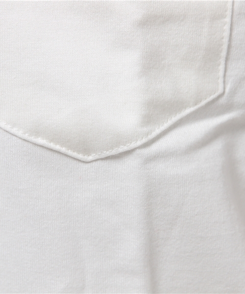 OUTLET（アウトレット）の「【Discoat Petit】32/2モックネックポケT（Tシャツ/カットソー・レディース・オフホワイト・MEDIUM/LARGE）」の8枚目の写真