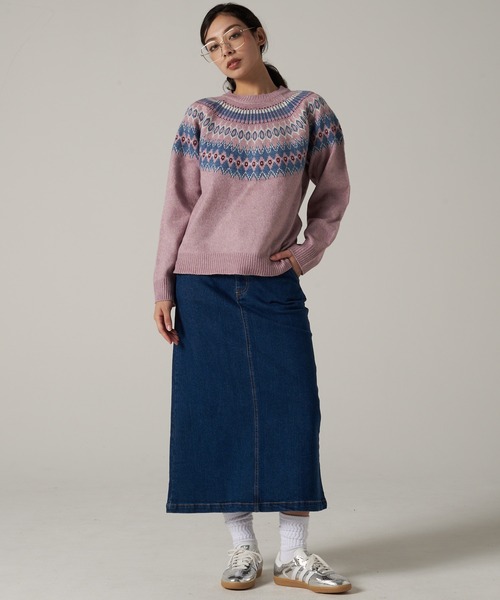 Eddie Bauer(エディーバウアー)の「フェアアイル セーター(ニット/セーター・レディース・ネイビー/ベージュ/ラベンダー・M/S/XL/L)」の16枚目の写真