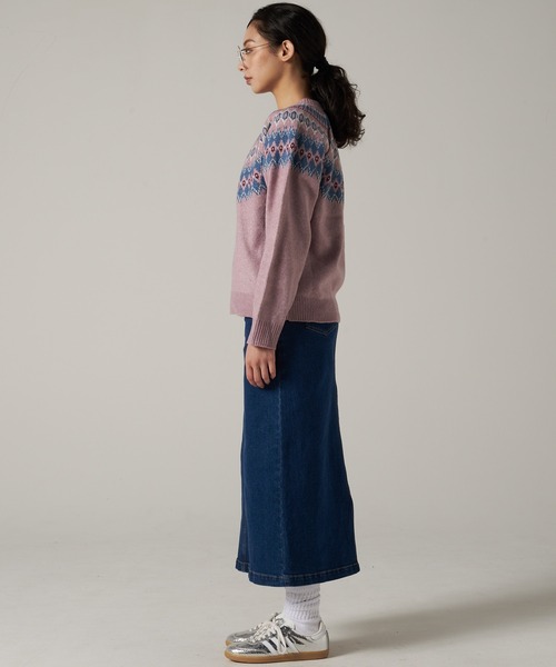 Eddie Bauer(エディーバウアー)の「フェアアイル セーター(ニット/セーター・レディース・ネイビー/ベージュ/ラベンダー・M/S/XL/L)」の17枚目の写真