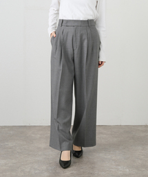 La TOTALITE | 【洗える】タックワイドパンツ(スラックス)