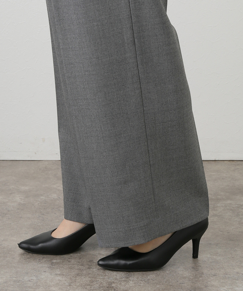 La TOTALITE(ラトータリテ)の「【洗える】タックワイドパンツ(スラックス・レディース・チャコールグレー/ホワイト・36/38)」の9枚目の写真