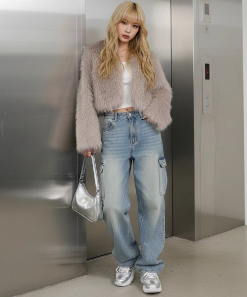 A'GEM/9 × .kom 『.KOMZ/ドットケーオーエムゼット』Glam Faux Fur