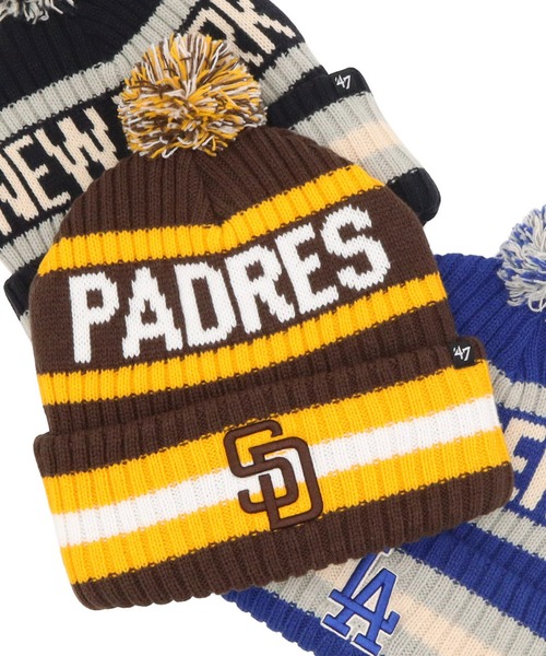 '47（フォーティーセブン）の「’47BRANDフォーティーセブン ポンポン付きニット帽 カフニット MLB（ニットキャップ/ビーニー・メンズ・ホワイト/ブラウン/ブルー/ネイビー・FREE）」の3枚目の写真