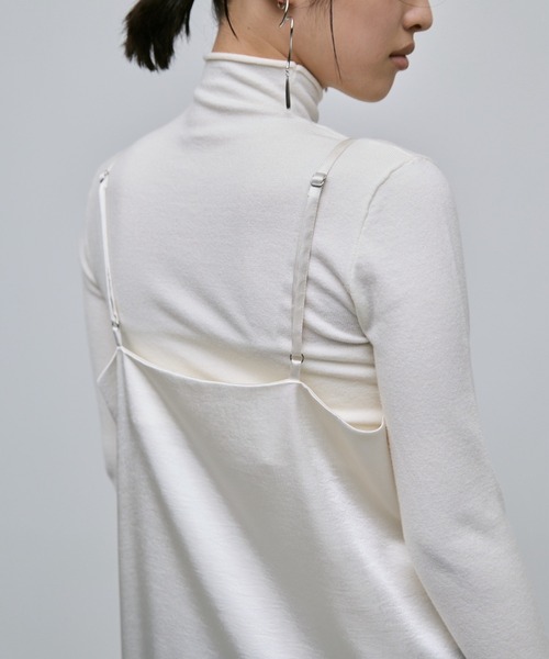 AIC.(エーアイシー)の「アシンメトリーレースサテンワンピース(ワンピース・レディース・ブラック/アイボリー・FREE)」の7枚目の写真