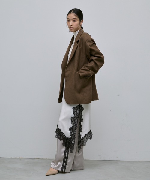 AIC.(エーアイシー)の「アシンメトリーレースサテンワンピース(ワンピース・レディース・ブラック/アイボリー・FREE)」の17枚目の写真