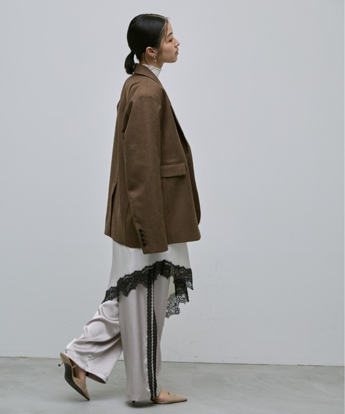 AIC.(エーアイシー)の「アシンメトリーレースサテンワンピース(ワンピース・レディース・ブラック/アイボリー・FREE)」の18枚目の写真