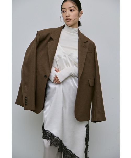 AIC.(エーアイシー)の「アシンメトリーレースサテンワンピース(ワンピース・レディース・ブラック/アイボリー・FREE)」の20枚目の写真