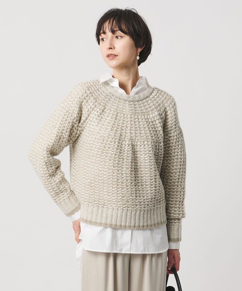 今期物　ユナイテッドアローズ ニット カラーミックス インレイド ニット（ニット/セーター）｜UNITED ARROWS