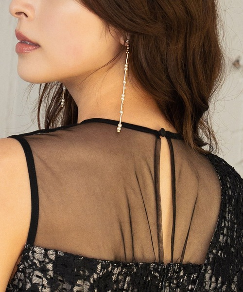 girl(ガール)の「フェイクパール チェーン ロングピアス シルバー ゴールド 両耳用 アクセサリー(ピアス(両耳用)・レディース・シルバー/ゴールド・-)」の12枚目の写真