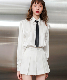 シルクガードストライプシャツ[White(UNISEX)]_UTS-FS35