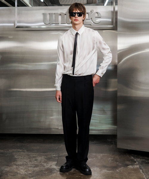UNTAGE（アンテージ）の「シルクガードストライプシャツ[White(UNISEX)]_UTS-FS35（シャツ/ブラウス・メンズ・その他・MEDIUM/LARGE/X-LARGE）」の4枚目の写真