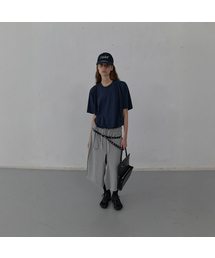 LCDC TM（エルシーディーシーティーエム）の「RAW CUT DETAIL JERSEY SKIRT (MELANGE GREY)（スカート）」