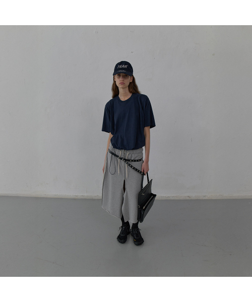 LCDC TM(エルシーディーシーティーエム)の「RAW CUT DETAIL JERSEY SKIRT (MELANGE GREY)(スカート・レディース・その他・SMALL/MEDIUM)」の1枚目の写真