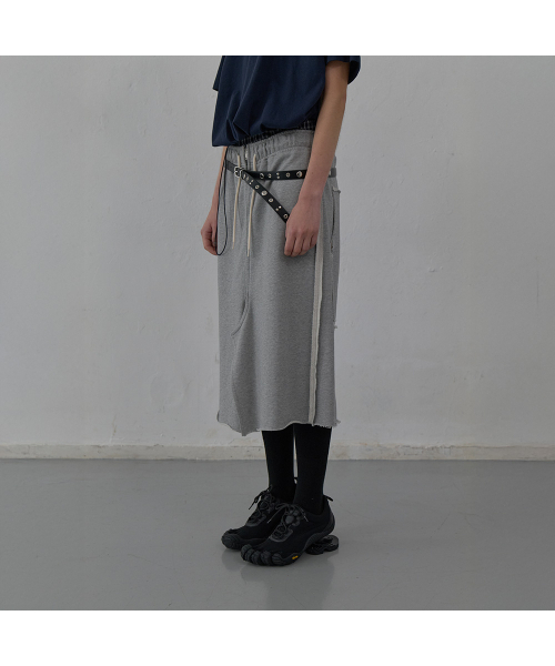 LCDC TM(エルシーディーシーティーエム)の「RAW CUT DETAIL JERSEY SKIRT (MELANGE GREY)(スカート・レディース・その他・SMALL/MEDIUM)」の6枚目の写真