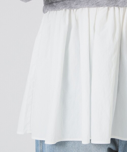 Ray BEAMS（レイビームス）の「ギャザー キリカエ スウェット クルーネック トップス（スウェット・レディース・ブラック/シルバー・ONE SIZE）」の17枚目の写真