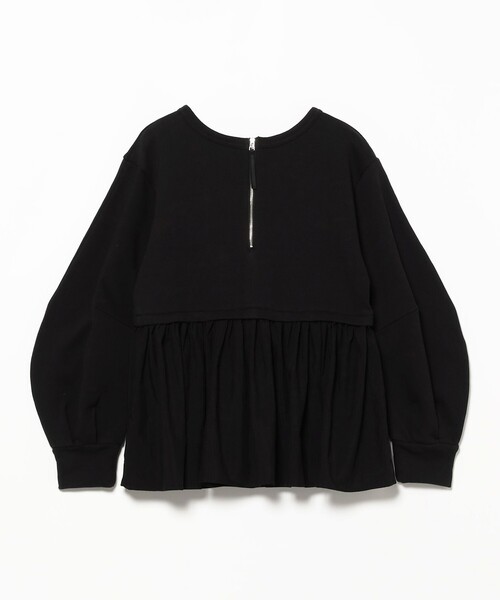Ray BEAMS(レイビームス)の「ギャザー キリカエ スウェット クルーネック トップス(スウェット・レディース・ブラック/シルバー・ONE SIZE)」の17枚目の写真